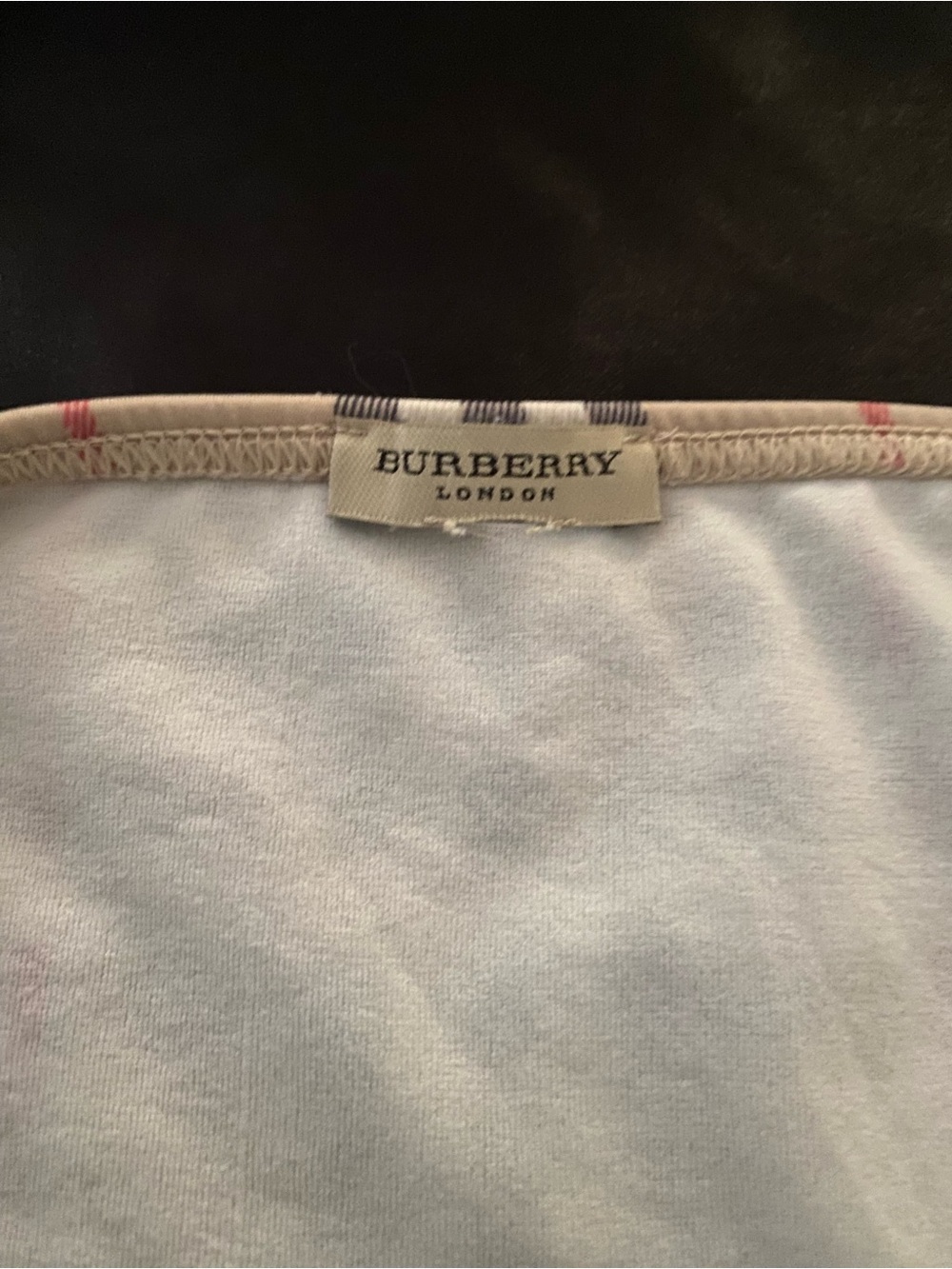 Burberry Beige Navy Red Check Triangle String Bikini AMAZING DEAL!! - Picture 5 of 7
